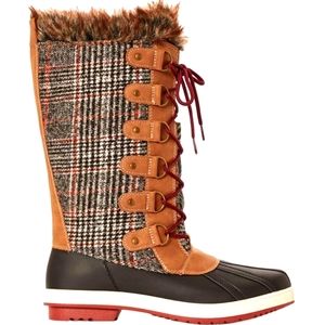 Justfab Marley Quilted Faux Fur Snow Boot